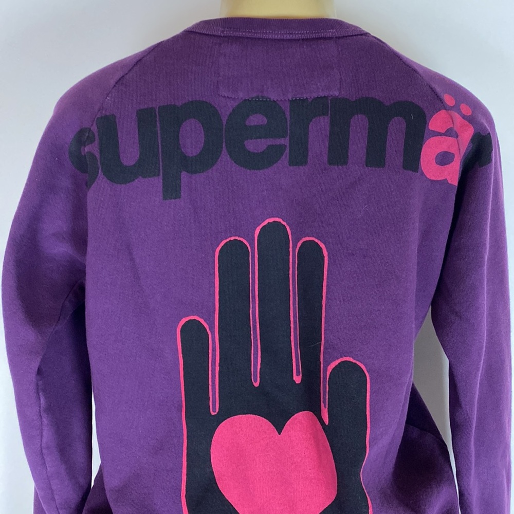 FREE CITY Sweatshirt Giant Open Hand Raglan in Purple women’s Size S - Picture 3 of 10